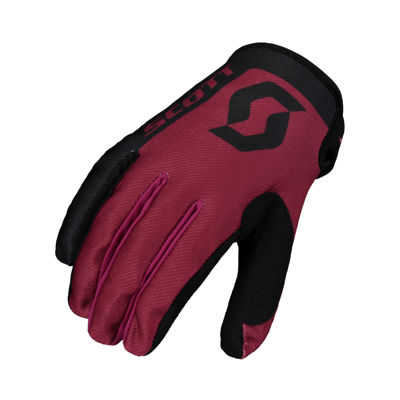 SCOTT glove 350 RACE KIDS - 2022, black/maroon, M