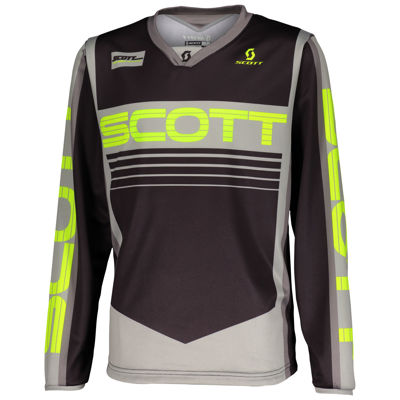 SCOTT jersey 350 RACE KIDS grey/yellow 2021 - XL