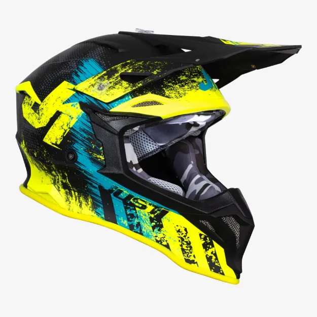 Obrázek JUST1 přilba J39 storm blue/fluo yellow/black