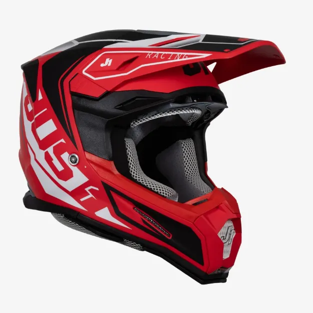 Obrázek JUST1 přilba J22F talent black/red