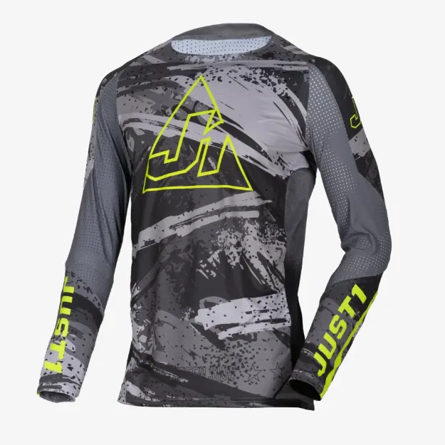 Obrázek JUST1 dres J-FLEX 2.0 - JUNGLE grey/yellow fluo