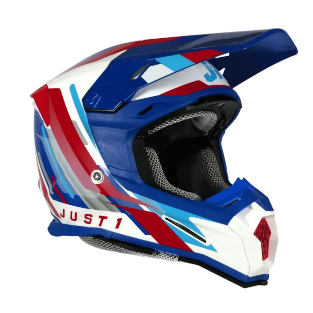 Obrázek JUST1 přilba J22F performance red/blue/white