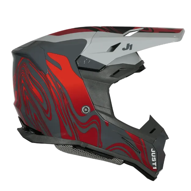 Obrázek JUST1 přilba J22F fluid red/grey